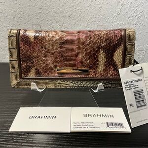 Brahmin Ady BRINDLE POTOMAC Mixed Leather Wallet NWT